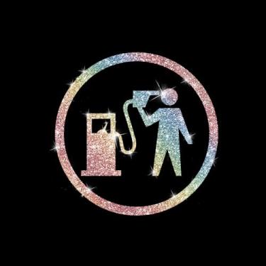 Imagem de Adesivo de decalque com glitter de PVC com tampa de tanque de combustível brilhante para carros, laptops, caminhões, motocicletas, parede, janela, bagagem, capa de arranhão, porta, multisuperfície