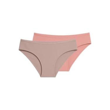 Imagem de Kit com 2 Calcinhas Biquíni Liz 50372 Colorido, Bege, XG