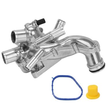 Imagem de WMPHE Carcaça de termostato de refrigeração de motor de alumínio atualizado compatível com Mini Cooper 2011-2016, Cooper Countryman 2011-2017, Cooper Paceman 2013-2016, 1,6L, substituição para