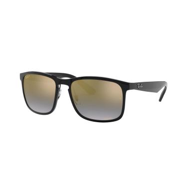 Imagem de Óculos de Sol Ray-Ban Polarizado 0RB4264 601/J0 Tam 58 / Preto - Lentes Azul Gradiente