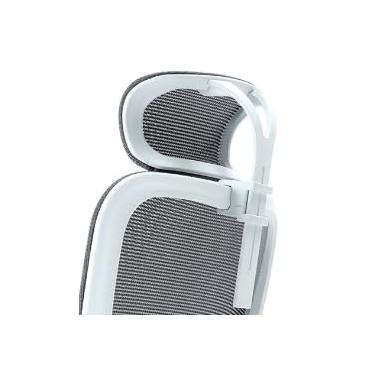 Imagem de Tervo Encosto de cabeça modelo U | Encosto de cabeça de malha para cadeira de escritório (branco)