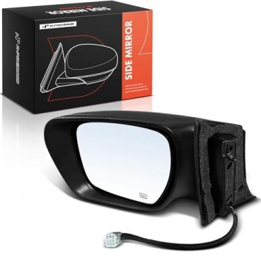 Imagem de A-Premium Espelho retrovisor elétrico do lado do motorista - compatível com Mazda CX-7 CX7 2007-2012 - Espelho retrovisor externo preto dobrável elétrico aquecido com seta