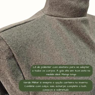 Imagem de Blusa Feminina de Lãzinha Tricot Cacharrel Gola Alta até GG - Levigne,