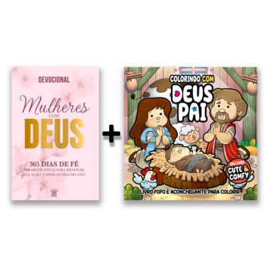 Imagem de Combo 365 Dias - Kit Livro Devocional + Livro de Colorir Fofo