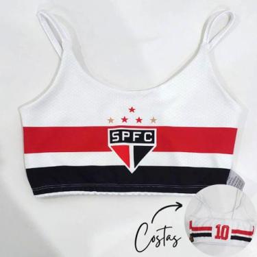 Imagem de Top Fitness Academia Cores Confortável Alça Fina Times Brasil - Estilo