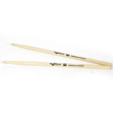Imagem de Baquetas Spanking 7a American Hickory Ponta De Madeira , Marrom-claro