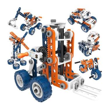 Imagem de Blocos De Montar Brinquedos De Engenharia 152 Peças Com Bolsa de Armaz