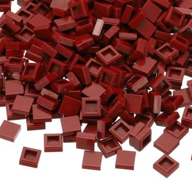 Imagem de PATIKIL 333 Pcs Flat Blocks Bulk, 1x1 Square Persimmon Red Classic Tiles Smooth Surface Mini Building Blocks Accessories Compatible Bricks Kits for Building Floor Walls Mosaic Pixel Arts