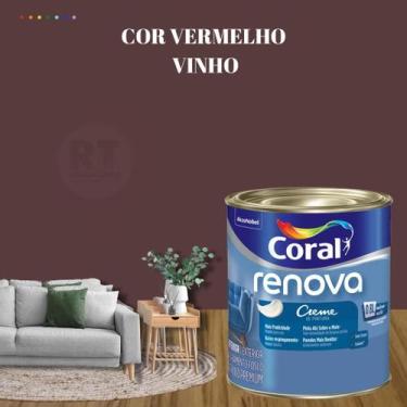 Imagem de Tinta de Parede Acrílica Cor Vermelho Coral Renova 800ml Premium Antim