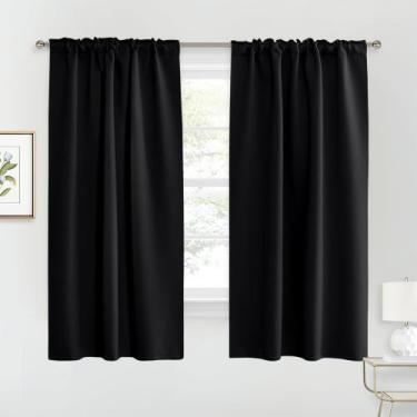 Imagem de Cortinas Blackout RYB HOME para sala de estar W62xL63cm pretas