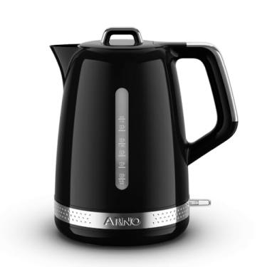 Imagem de Chaleira Elétrica Arno Soleil 1,7L Preta SPKE, Design Retrô, Base Giratória 360º, Bico de Precisão e Visores Laterais, 110V