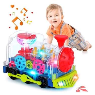 Imagem de Trenzinho Musical Brinquedo Infantil Á Pilha Bate E Volta Com Luzes In