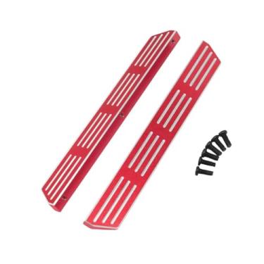 Imagem de Colaxi Pedal lateral de metal para carro RC, montagem de pedais, fácil de instalar, estribo, placa de apoio para caminhões para H12Y H12Y+ 1/12 Crawler, Vermelho