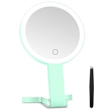 Imagem de Espelho de maquiagem MIYADIVA 30X Magnifying com verde claro