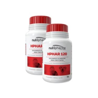 Imagem de 2 Hphar 120 Suplemento Cachorros Cão Cães e Gatos 30 Comprimidos 1000mg Kit