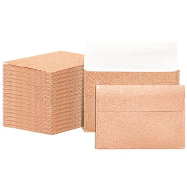 Imagem de 200 PC Gold Glitter Gift Card Envelopes - 4.125” x 2.78” inch Mini Envelopes for Business Cards and Gift CardsQ