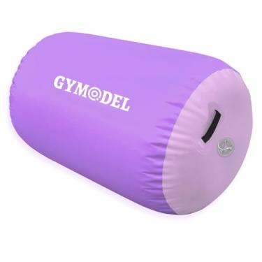 Imagem de Air Roller Gymnastics Barrel Tapete de ar inflável com rolo de ar, tapete de pista de ginástica de barril de ar com bomba para backhandspring/treinamento de torcida/ioga/uso doméstico e ao ar livre