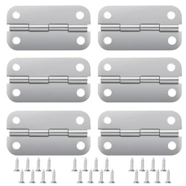 Imagem de Substituição de dobradiças de aço inoxidável para refrigeradores de acampamento Igloo, compatível com a maioria dos baús de gelo estilo iglu (conjunto de 6)