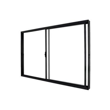 Imagem de Janela de Alumínio de Correr 100x120cm 2 Folhas Vidro Liso C.r.v - CRV