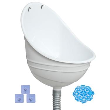 Imagem de Mictório de garagem sem água para homens Mictórios de plástico para homens, desviador de urina urinol ao ar livre mictórios montados na parede para homens banheiro, sem perfuração de perfuração