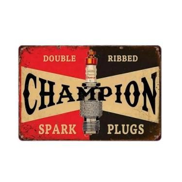 Imagem de Placa De Metal Retrô Vintage Com Tema De Óleo De Motor a Gasolina Para