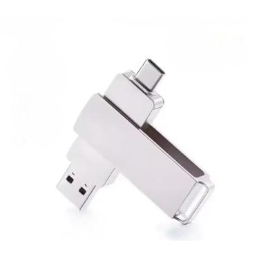 Imagem de PENDRIVE 2 EM 1 DE 1TB E 2TB COM INTERFACE USB 3.0 TIPO C E A NAS CORES GRAFITE E PRATA. (CAT. 73). (PRATA, 1, TB)