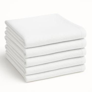Imagem de Jogo Pano de Prato Branco, 100% Poliéster, 70x40 cm, Kit com 5 Unidades, Super Absorvente