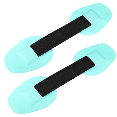 Imagem de X AUTOHAUX 2 peças de alça universal de PVC com remendos para prancha de remo inflável barcos canoa caiaque alça de assento verde