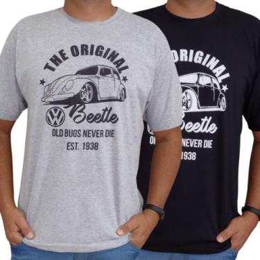 Imagem de Kit 2 Camisetas Carros Clássicos Antigos The Original Beetle - LGAMN, 