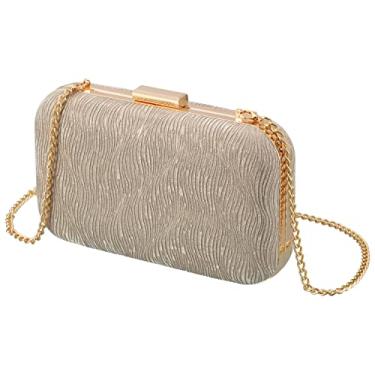 Imagem de Savatano Bolsa de mão dourada, bolsa de mão dourada para mulheres, noite, casamento, coquetel, festa, noite, bolsa de ombro a tiracolo, Ouro M