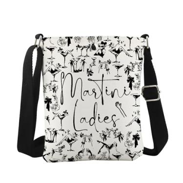 Imagem de WCGXKO Martini Bolsa tiracolo feminina coquetel festa beber presente martini bebida presente feminino para amantes de Martini, Martini Cro feminino