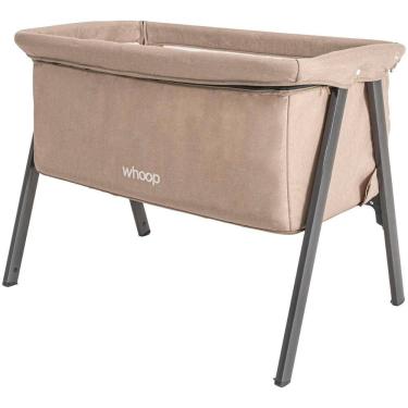 Imagem de Berço Lado a Lado Lazy Whoop Kiddo Capuccino c/ Tela e Bolsa