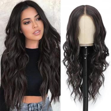 Imagem de Peruca ShowCoco Chocolate Brown Sintética 66cm para mulheres
