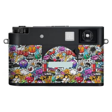 Imagem de Adesivo de corpo de câmera X-Half Kit de película protetora acessórios de pele decalques de vinil para FujiFilm X-Half XHalf (preto fosco + branco grafiti)