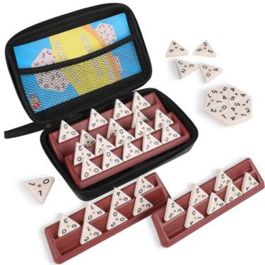 Imagem de Conjunto de jogos Triangle Domino Doreimi de qualidade premium com 56 