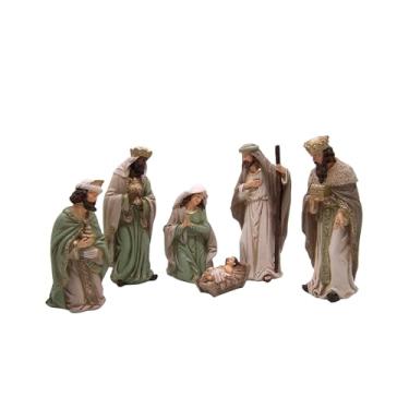 Imagem de Conjunto de presépio, inclui os sábios Maria José e o Menino Jesus, perfeito para o Natal, 25,4 cm, conjunto de 6