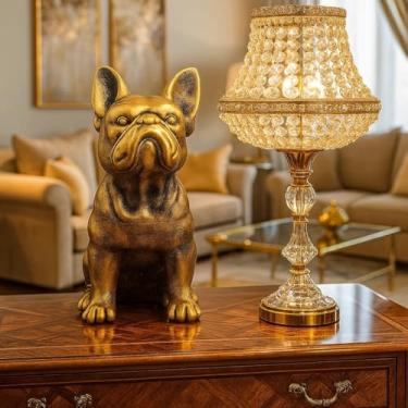 Imagem de Escultura Decorativa Bulldog Francês Estatueta Decoraçaõ Sala Home Estante Casa