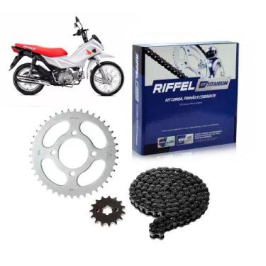 Imagem de Kit Relação Transmissão Riffel Honda POP 100 2007 até 2015