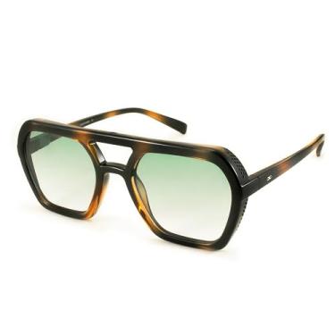 Imagem de INFINIT Lyon Óculos de sol unissex fashion armação de poliamida leve 100% proteção UV gradiente, Tartaruga