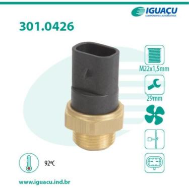 Imagem de Termo interruptor do radiador Fiat Siena 1997 a 2002 IGUAÇU