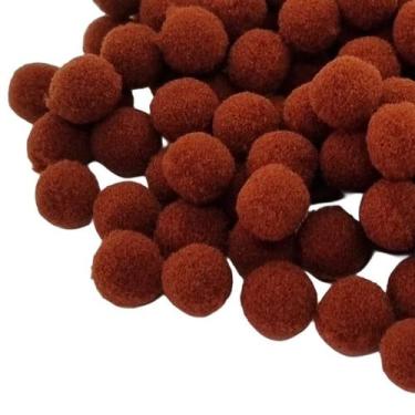 Imagem de Pompom poliéster 10mm para Laços Tiaras Roupas e Artesanatos com 100 u