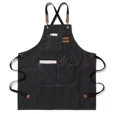 Imagem de Avental Impermeável Multifuncional Bolsos Bem Forte Preto