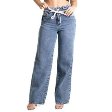 Imagem de Calça Jeans Sawary Wide Leg - 280488 - Azul 40-Feminino