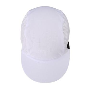 Imagem de Chapéu de Malha de Corrida, boné Esportivo de Malha de Poliéster Respirável e Viseira Portátil para Dirigir (Branco)
