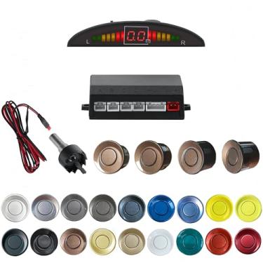 Imagem de SANDETOUN Kit de sensor de estacionamento kit de sensor de reserva sensor reverso para carro 18 opções de cores para sondas ajustável alarme volume profissional sensor de reversa para carro assistente