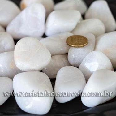 Imagem de 1kg de Quartzo Leitoso Rolado - Pedra Natural G 30 a 45mm Tipo B - Ata