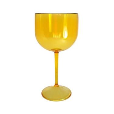 Imagem de Kit 10 Taças de Gin Acrílico Cristal Colorido 450ml p/ Festas Eventos 