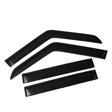 Imagem de GRJQRKHZ Defletor de janela lateral de carro para D&odge Nitro 2007-2011 Weathershied viseira de porta vento sol proteção chuva janela lateral defletores de vento