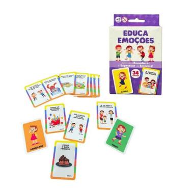 Imagem de Jogo de Cartas Emoções Autista Inclusão Criatividade Diversão Pedagógi