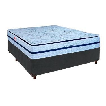 Imagem de Cama Box + Colchão Casal Molas Ensacadas Blue Paropas